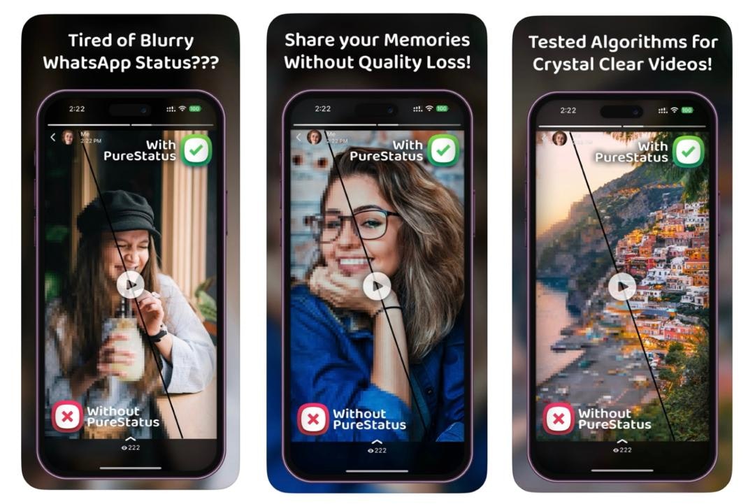 Purestatus - Dì addio allo status di sfocatura di Whatsapp media 3