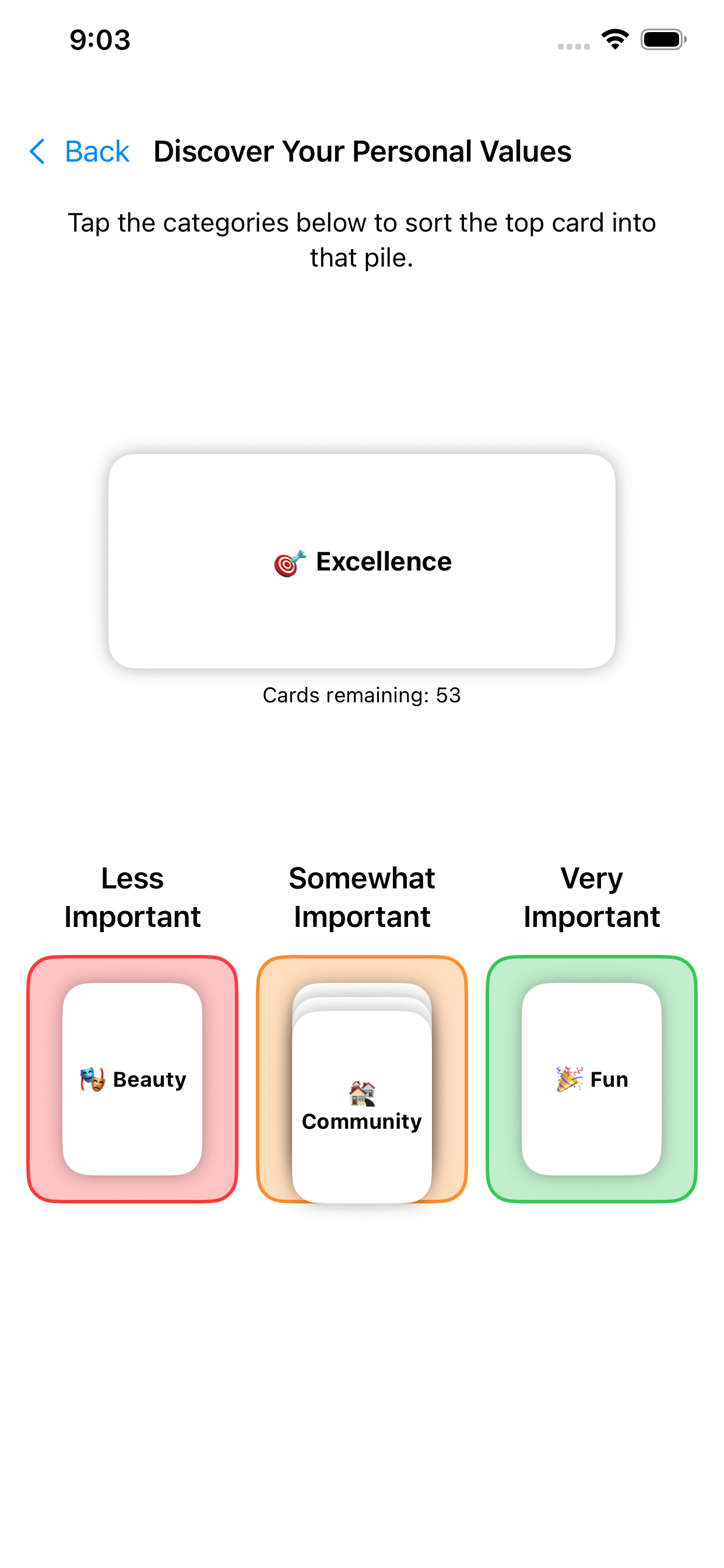 What Matters To Me - Screenshot 2 showing product features and functionality