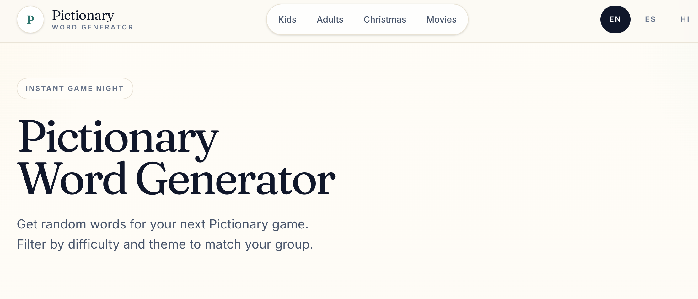 Pictionary Words Generator gallery image
