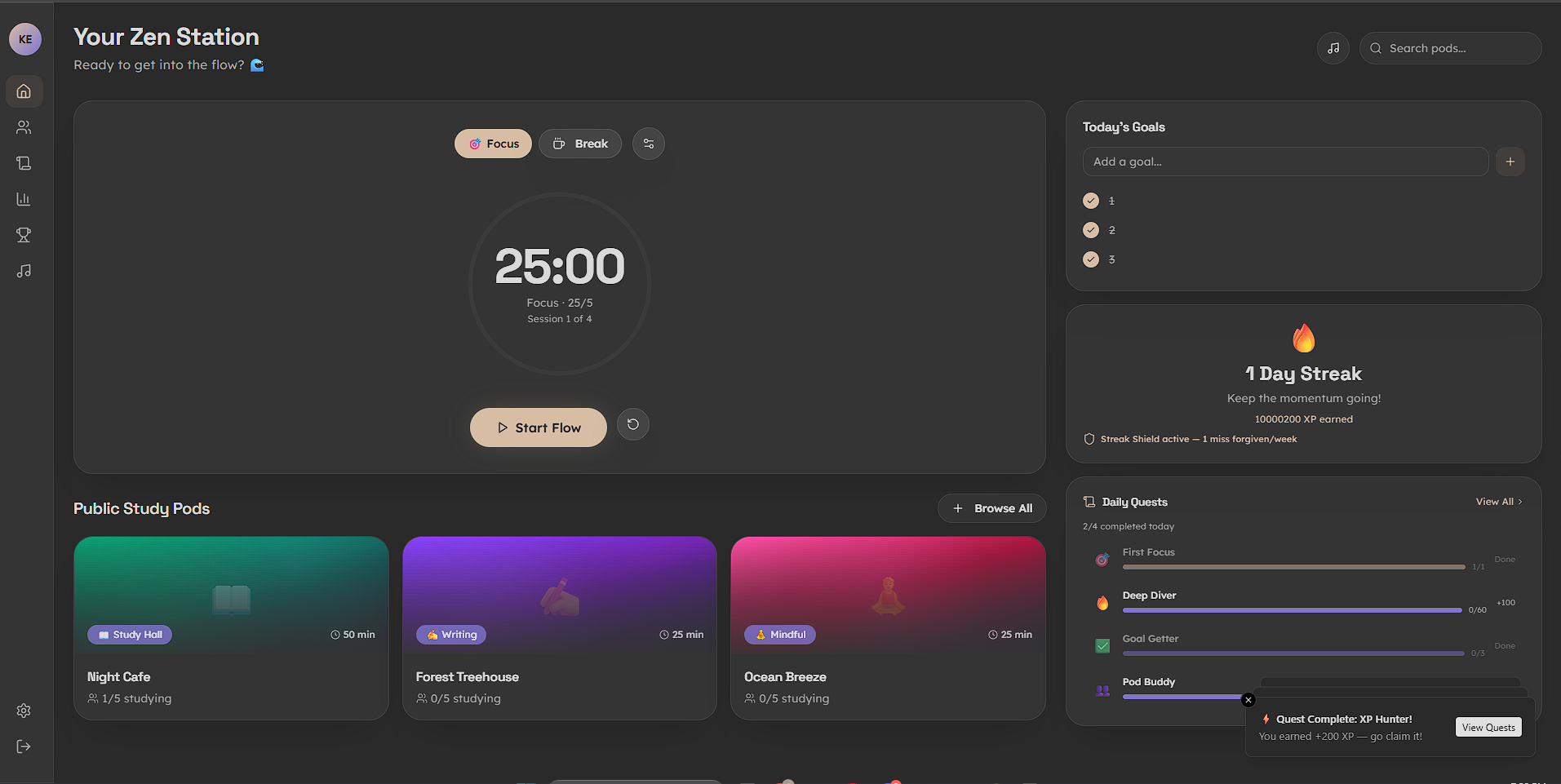Flocused - Screenshot 2 showing product features and functionality