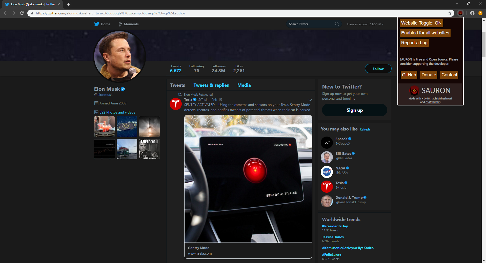 Sauron - Dark mode for all websites gallery image