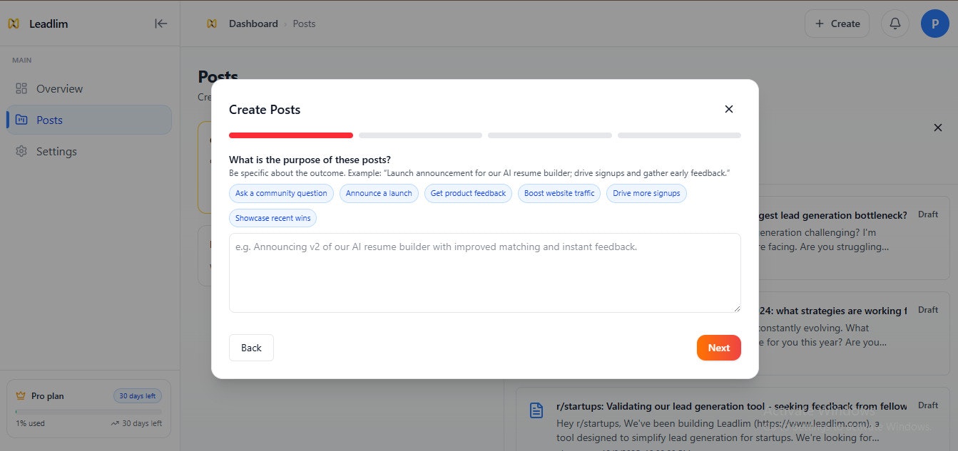 LeadLim AI - Get customers from Reddit gallery image