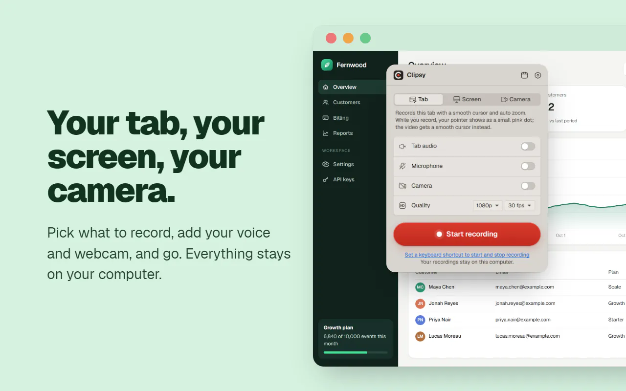 Clipsy: Screen recorder with auto zoom gallery image