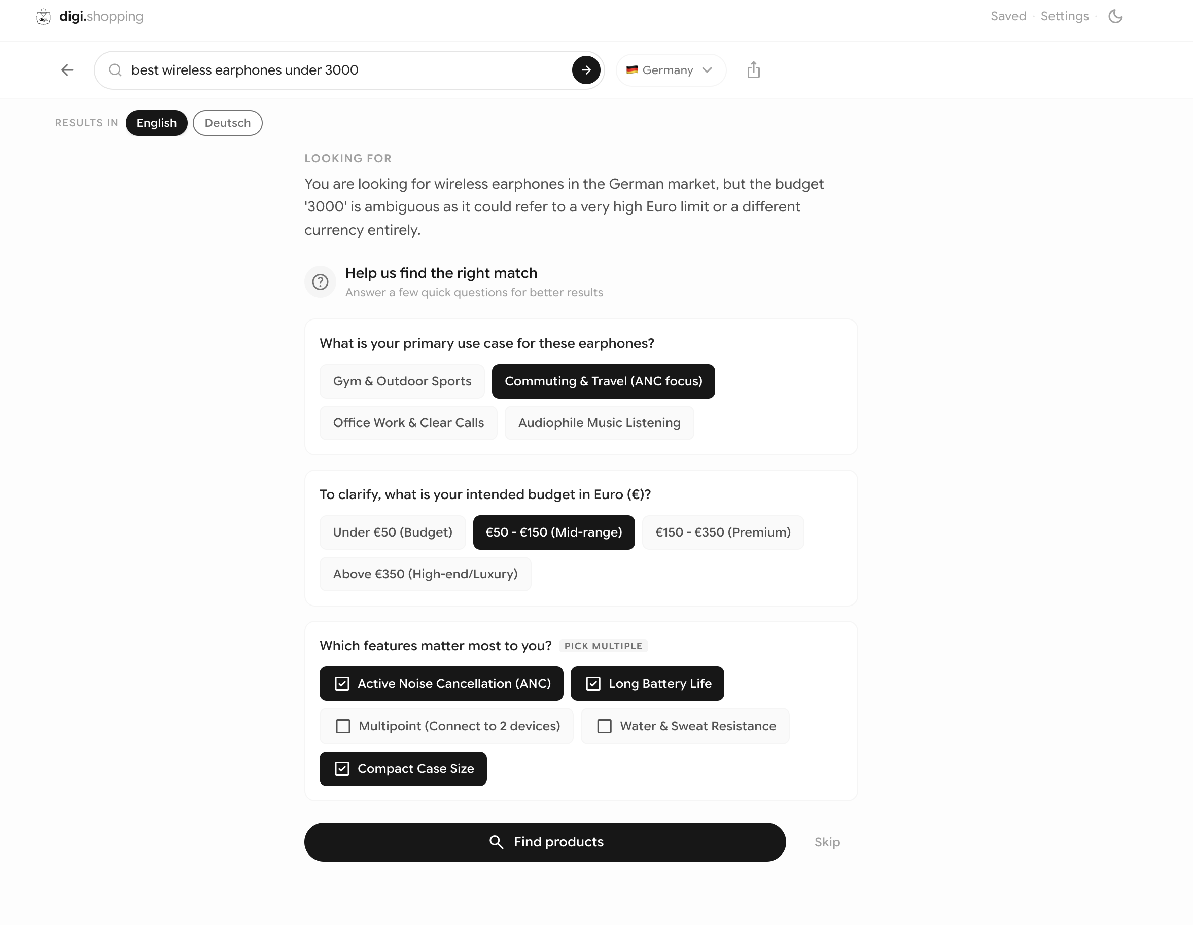digi.shopping - Screenshot 2 showing product features and functionality