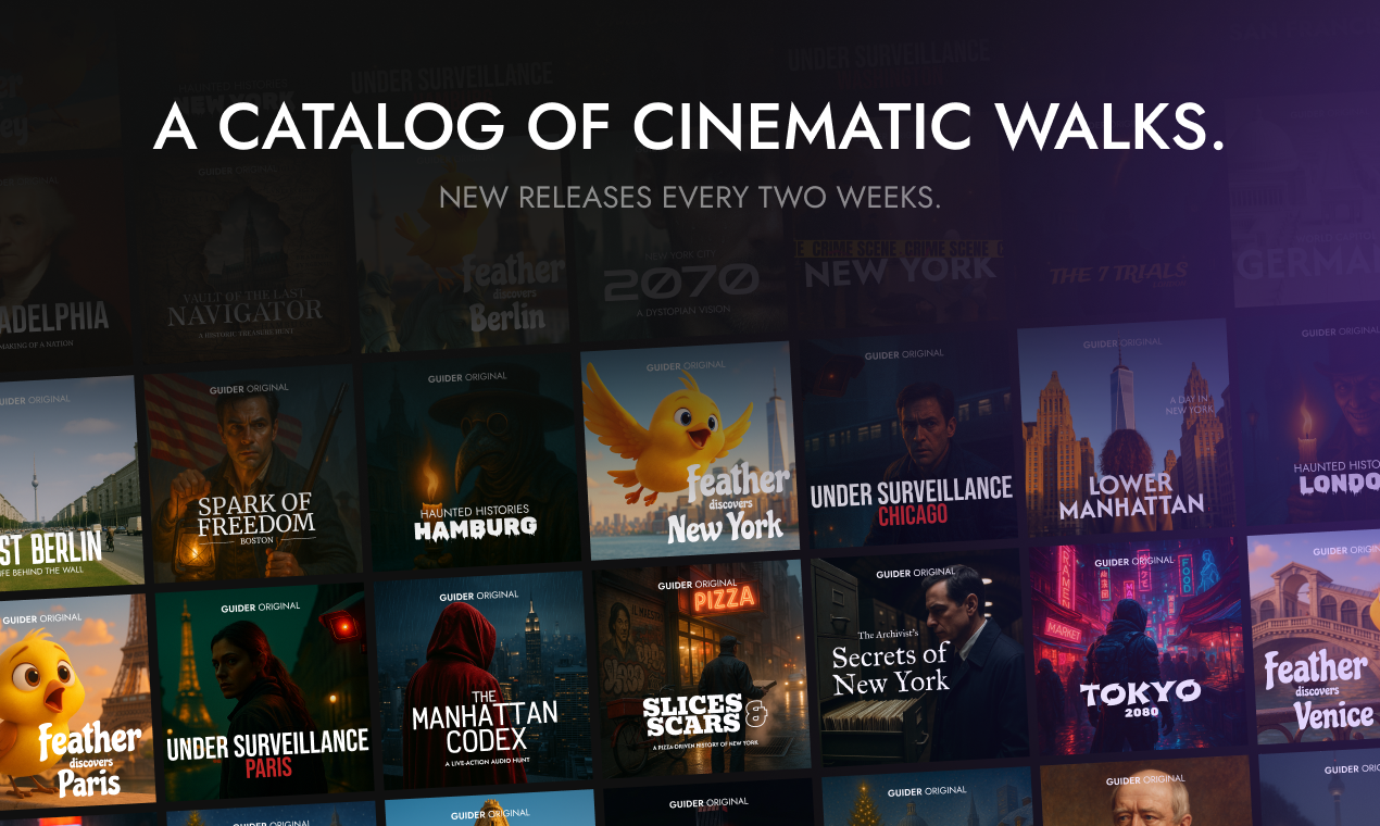 Média Guider - Cinematic Audio Tours - Explorez les villes à travers une narration immersive et de type Netflix 3