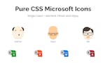 Pure CSS Microsoft Icons image