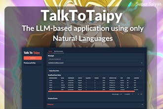Captura de pantalla de una aplicación web Taipy que muestra gráficos y diagramas dinámicos, destacando su capacidad para crear sitios web visualmente atractivos impulsados por datos.