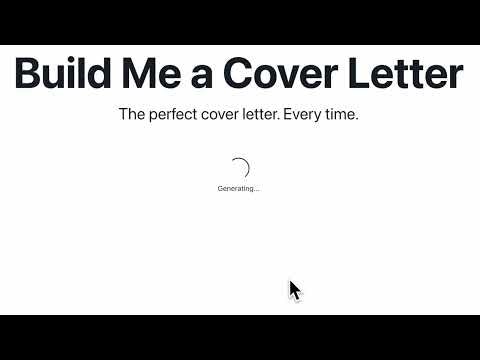 startuptile Build Me A Cover Letter-Custom tailored cover letters in seconds