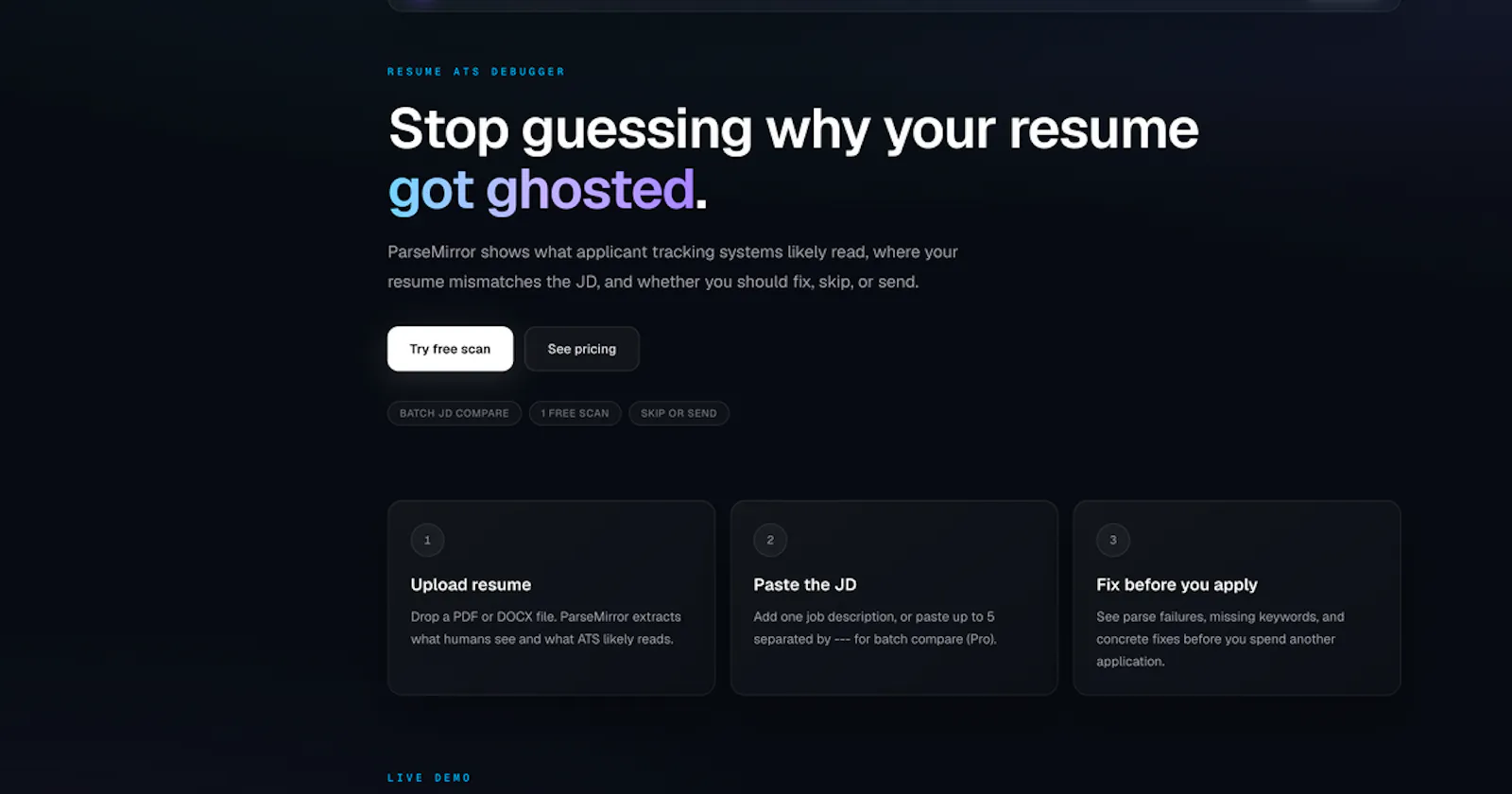 ParseMirror screenshot 1