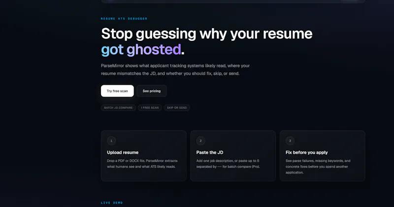 ParseMirror screenshot 1