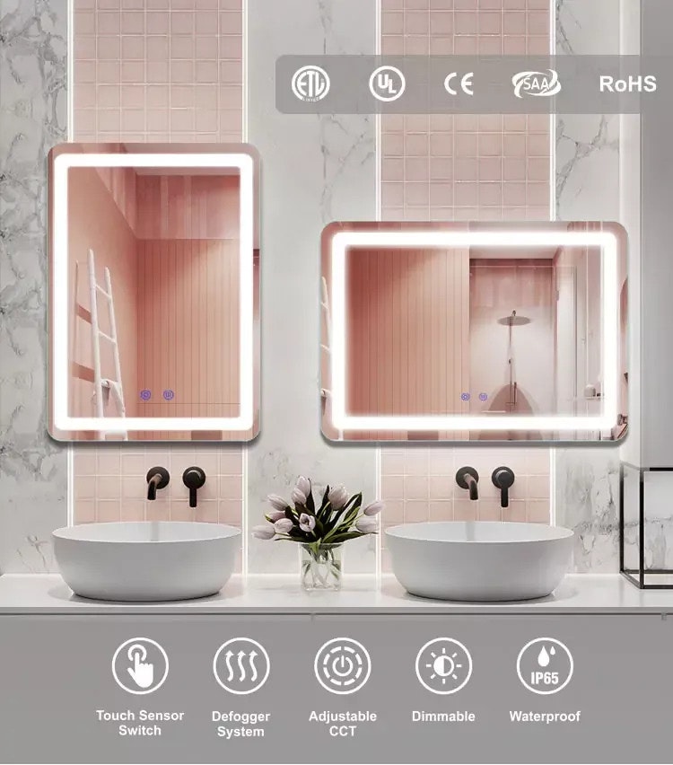 LED & Fog Free Bathroom LED Mirror gallery image