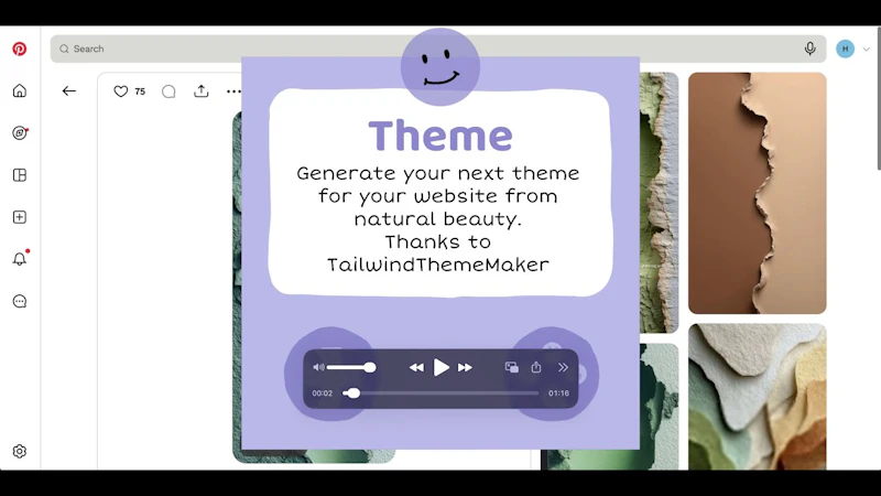 TailwindThemeMaker screenshot 1 (video preview)
