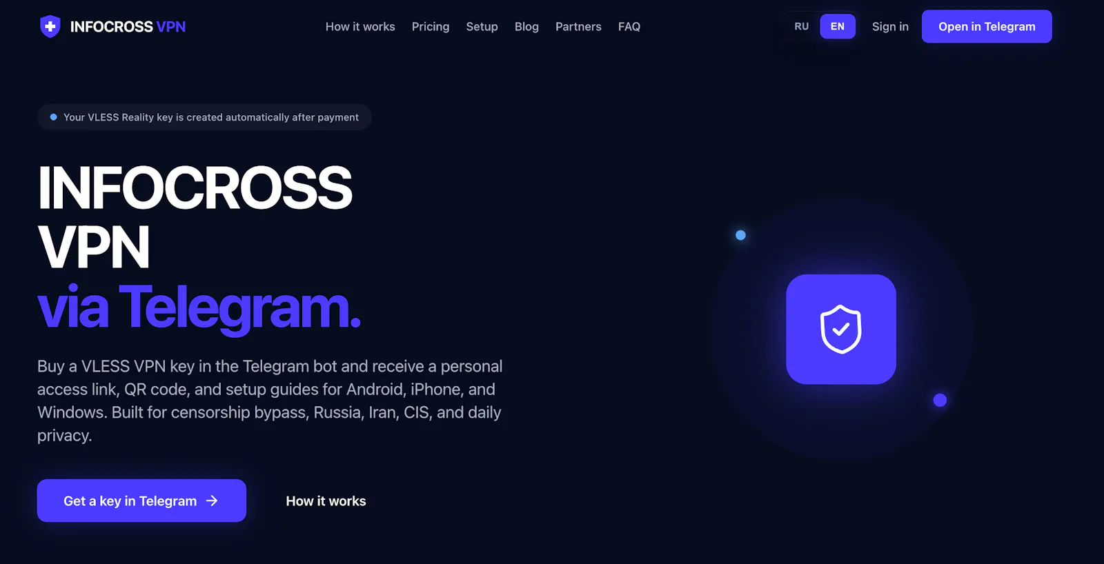INFOCROSS VPN screenshot 2