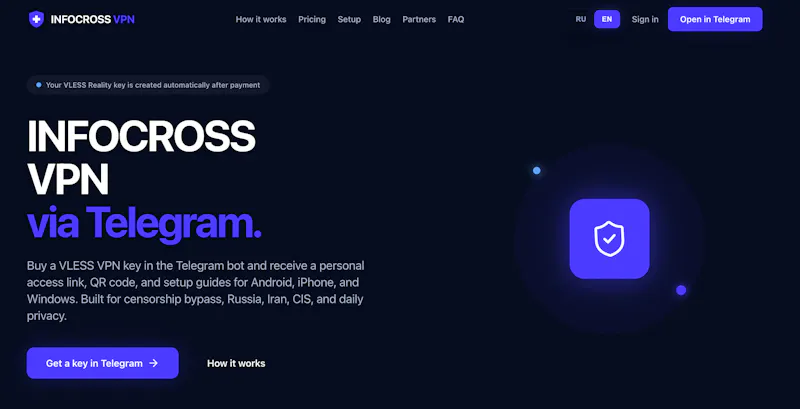 INFOCROSS VPN screenshot 2