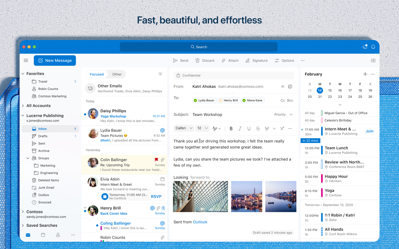 وسائط Outlook لنظام التشغيل Mac - الآن مجاني للبريد الإلكتروني والتقويمات والاتصالات والمزيد 4
