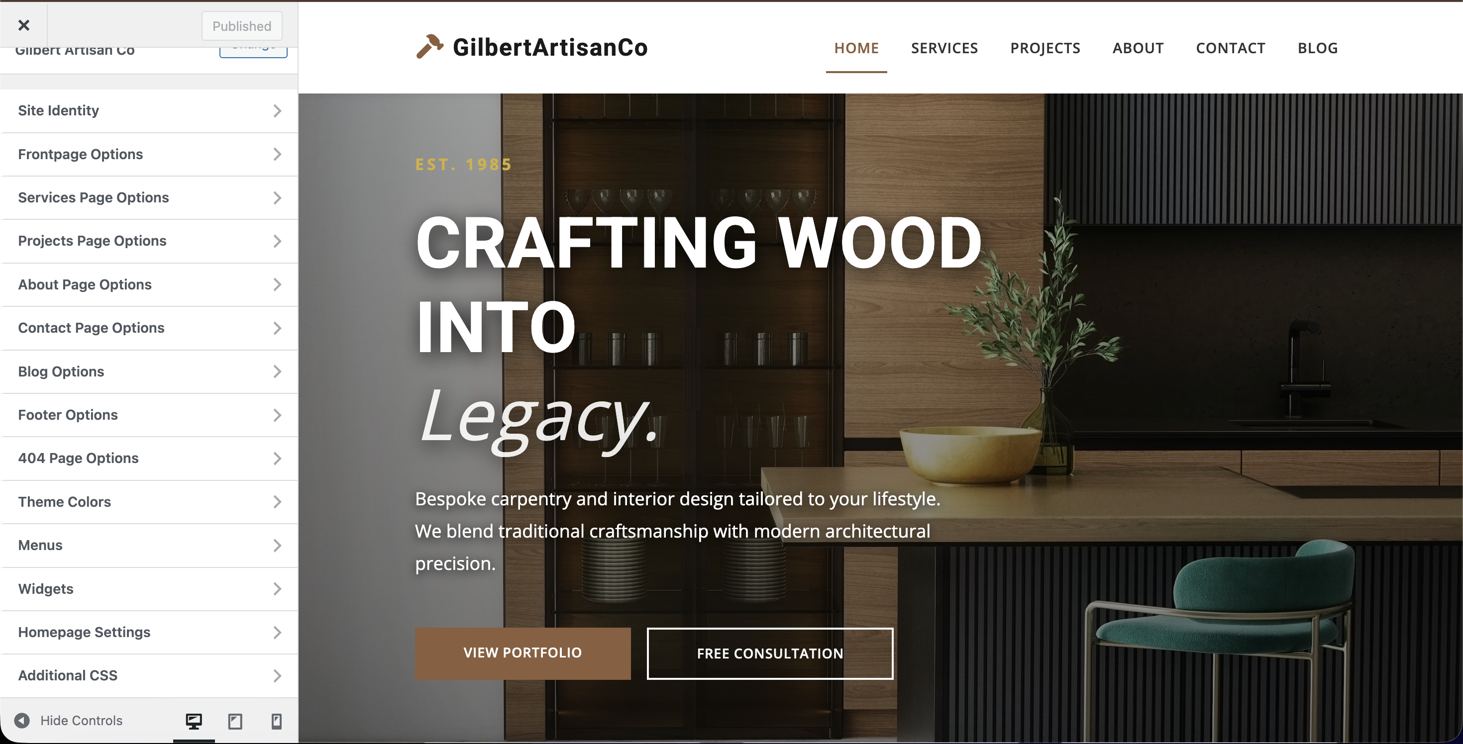 Gilbert Artisan Co | WordPress Trade gallery image