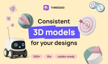 Sortiment von FBX 3D-Modellen, die alltägliche Gegenstände präsentieren, um Ihren Design-Workflow zu verbessern.