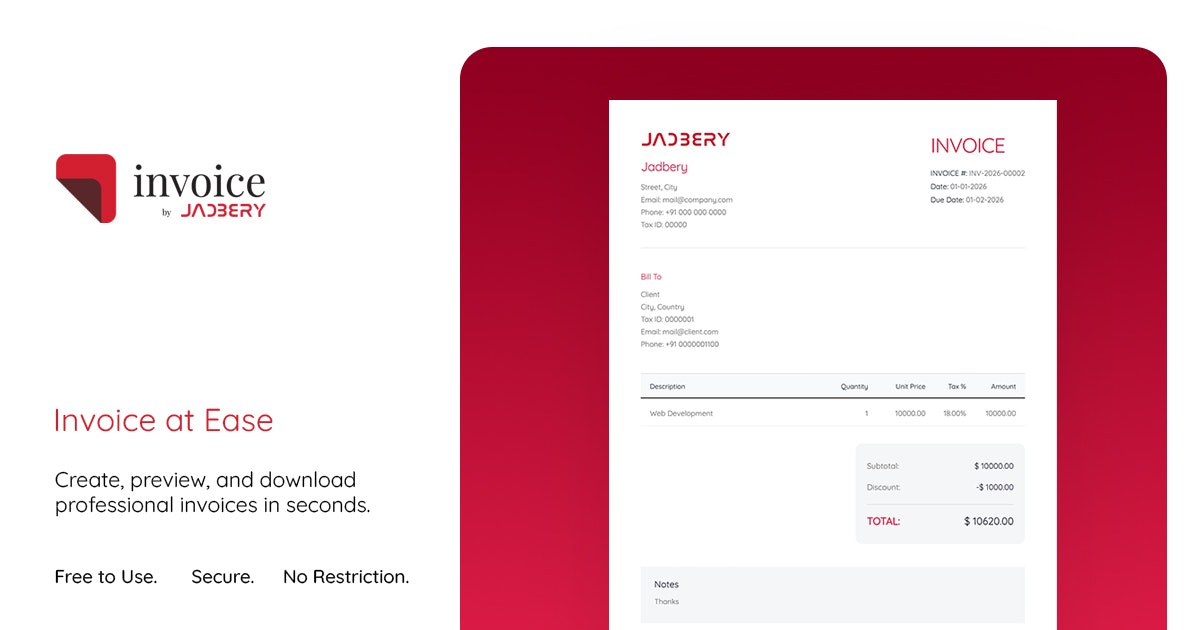Invoice by Jadbery gallery image