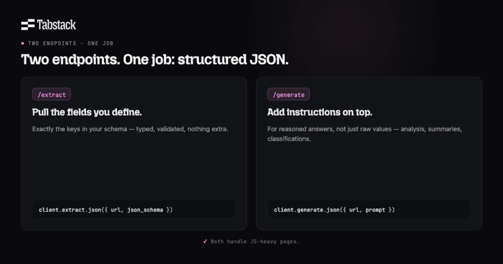 Tabstack Structured Extraction screenshot 5