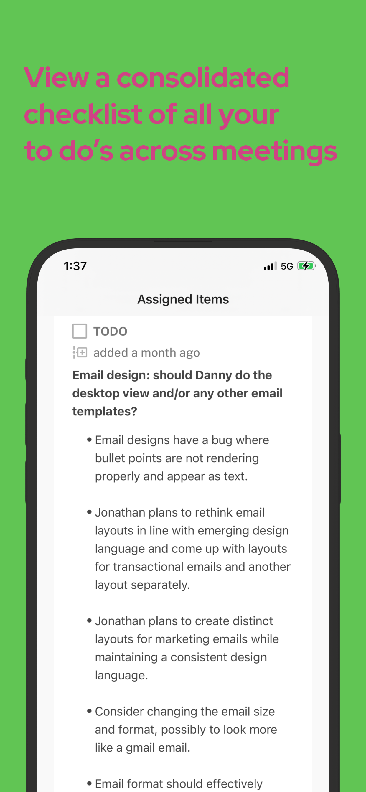 Groupthink für iOS - Automatische Besprechungsagenda & Notizen werden sofort auf iOS geteilt Medien 5