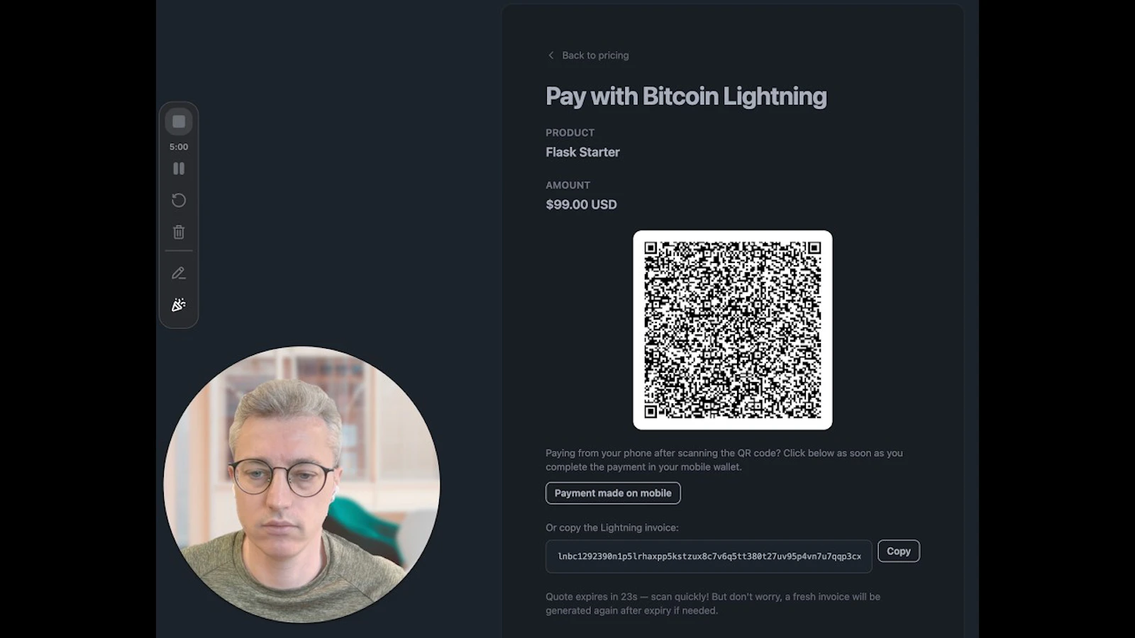 PythonStarter - BTC Lightning Edition screenshot 1 (video preview)