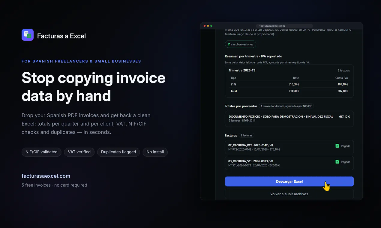 Spanish PDF Invoice Extractor gallery image