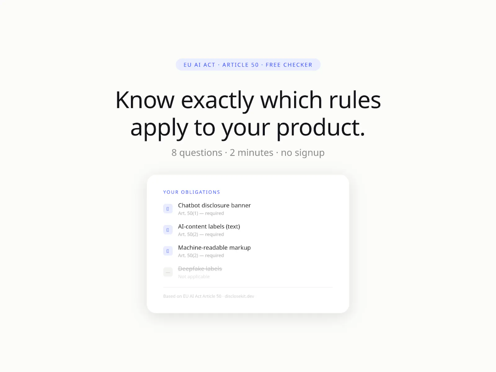 DiscloseKit Checker screenshot 1