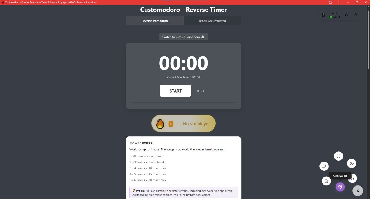 وسائط مؤقت Customodoro 3