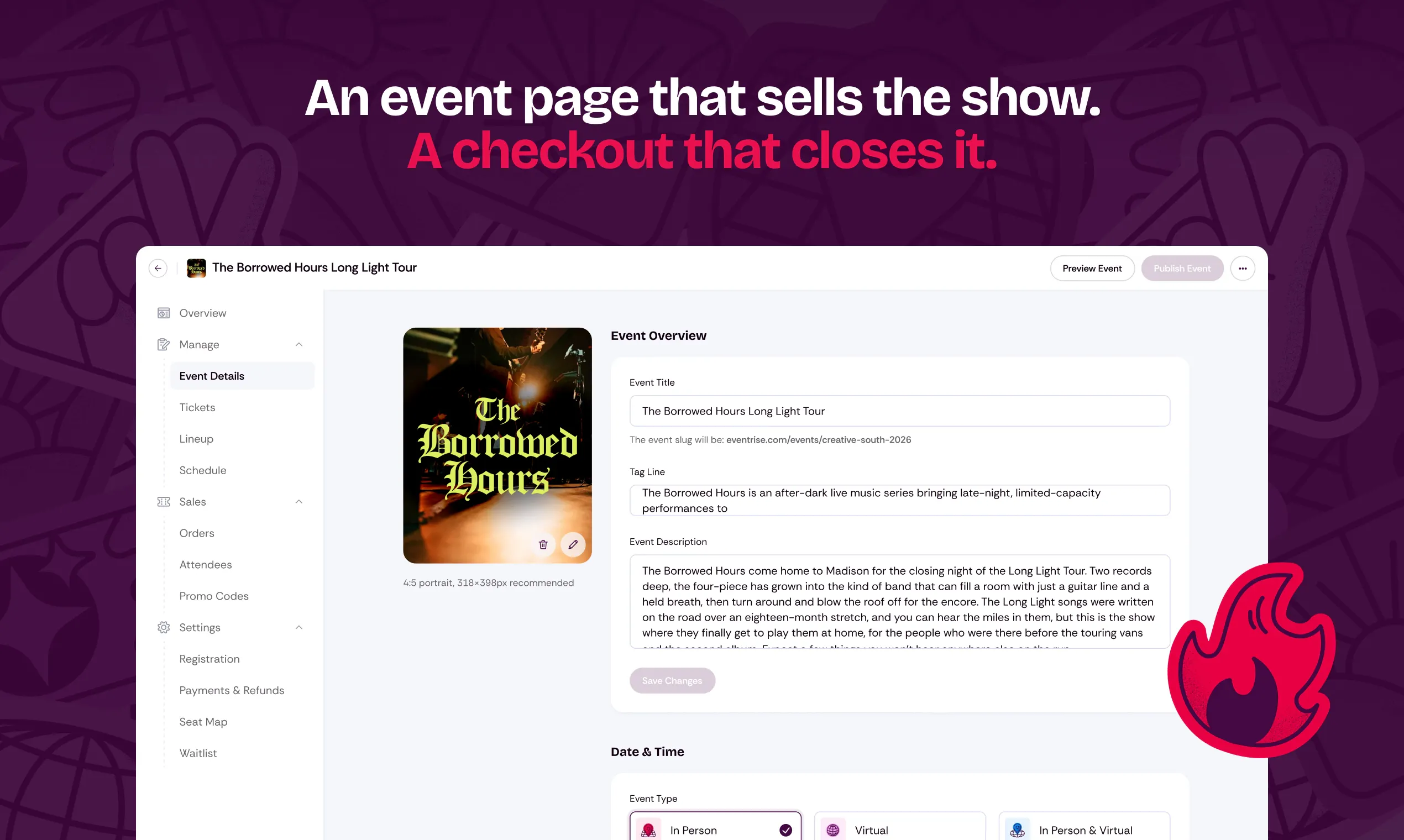 Eventrise screenshot 1