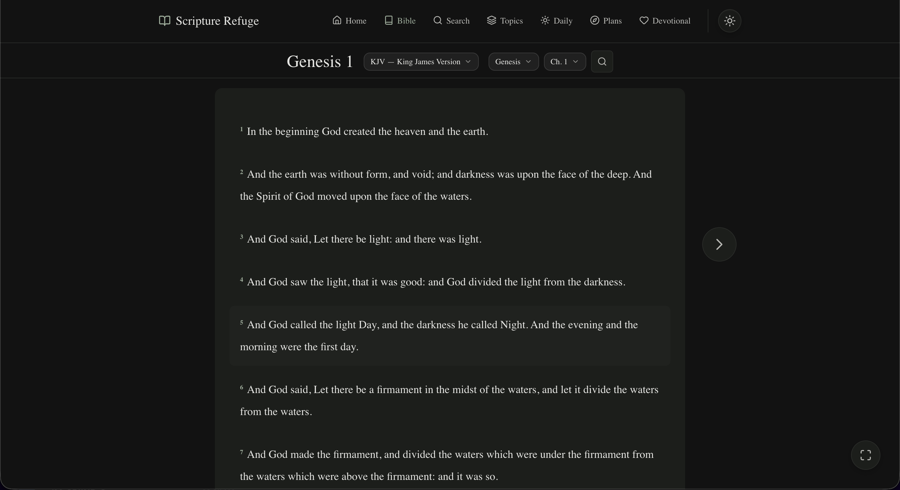 Scripture Refuge - Screenshot 2 showing product features and functionality