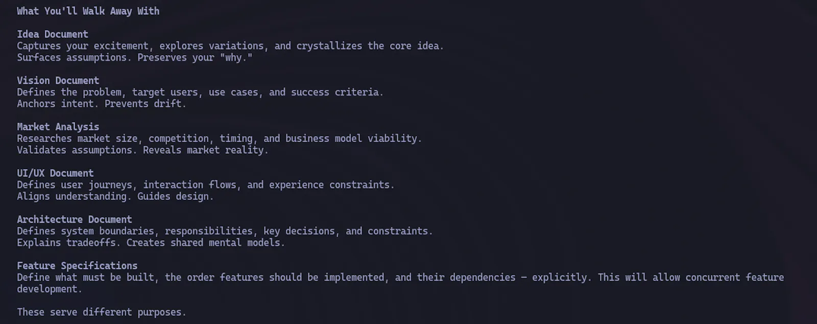 Visionaire — The Spec Is the Product screenshot 3