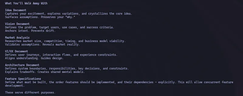 Visionaire — The Spec Is the Product screenshot 3