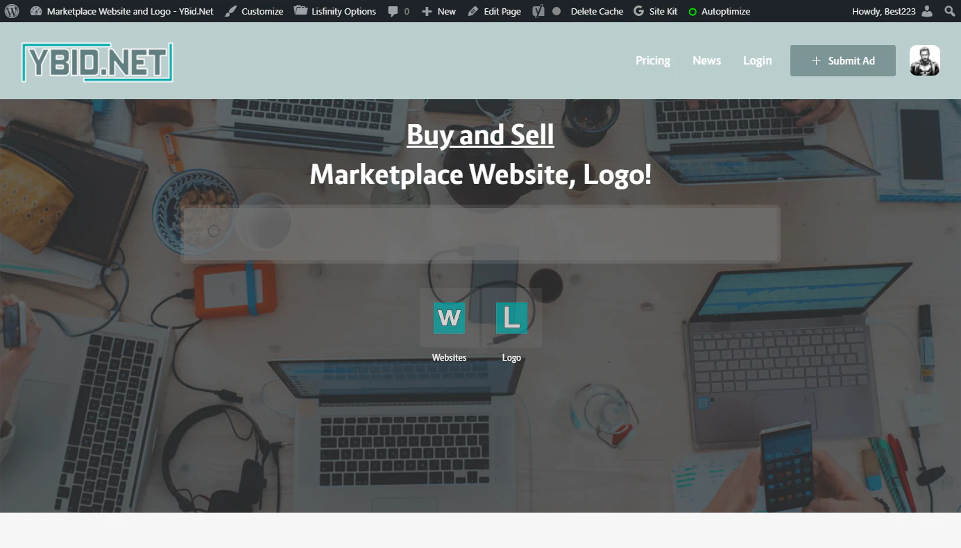 Marketplace Website and Logo – YBid.Net