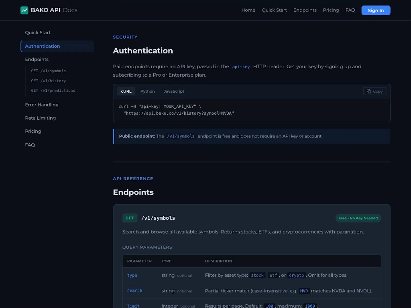 BAKO API screenshot 10