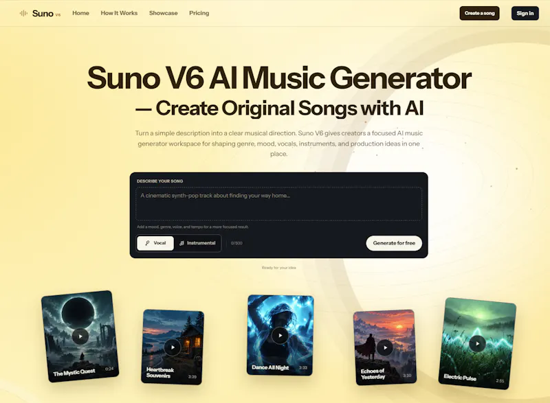 Suno V6 screenshot 1