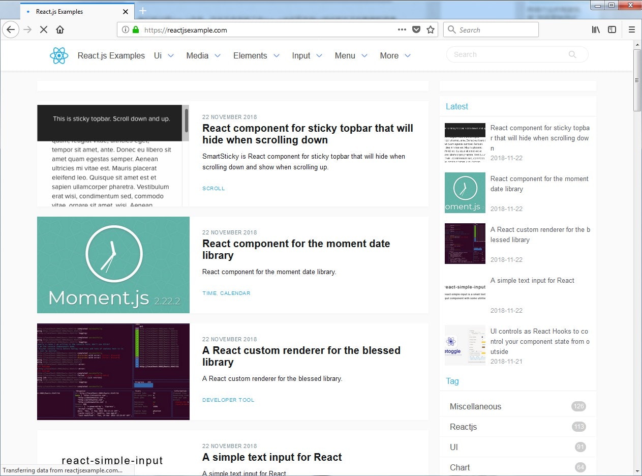 React Examples gallery image