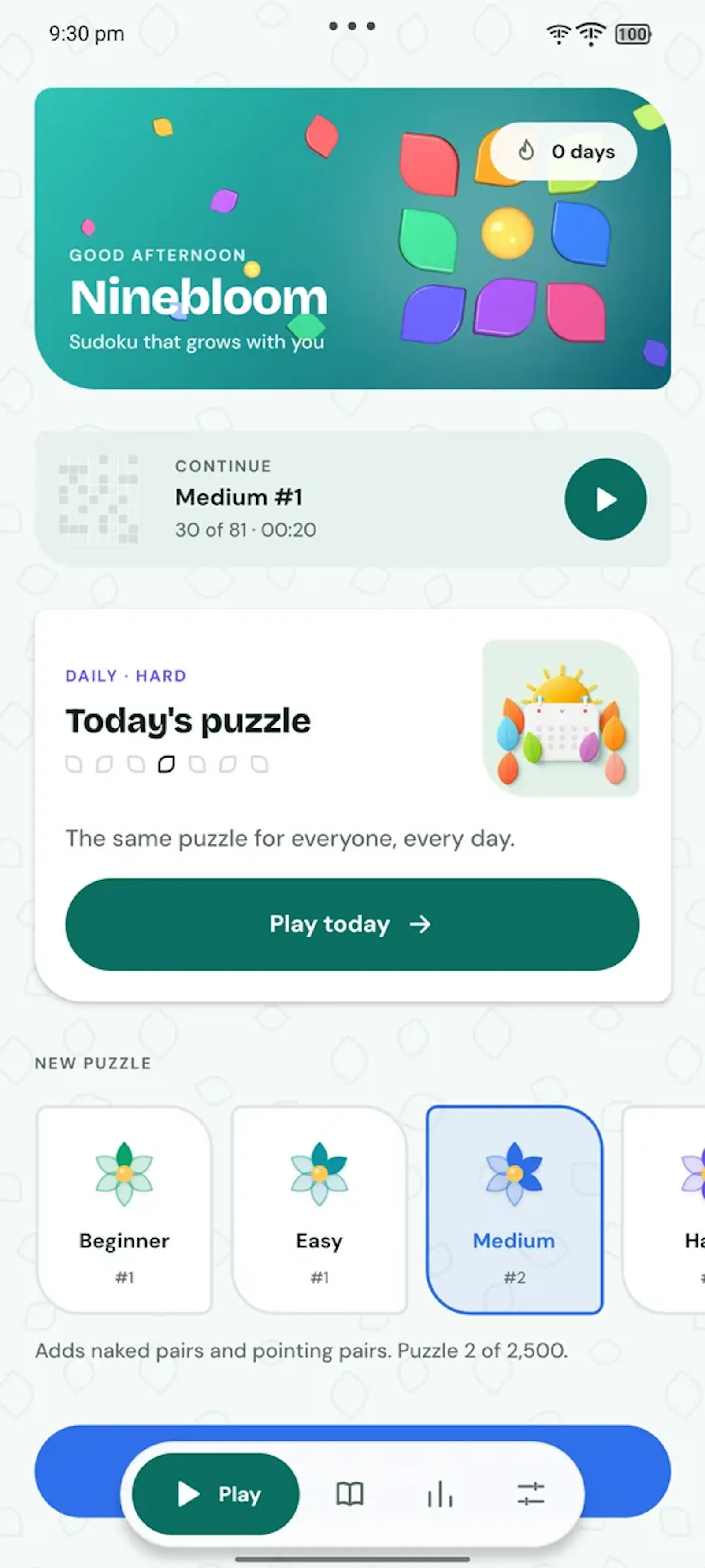 Ninebloom: Sudoku Puzzles screenshot 3