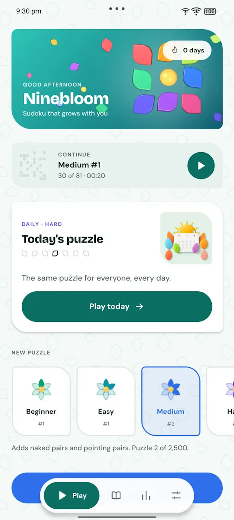 Ninebloom: Sudoku Puzzles screenshot 3