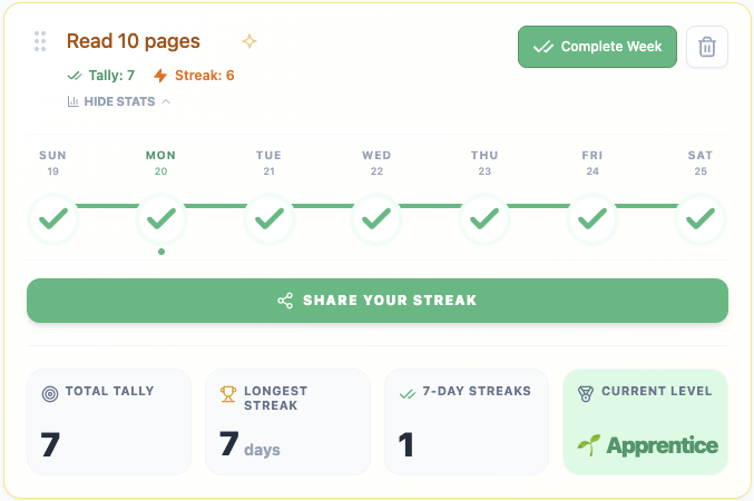 ToDo Tally - Habit app plays like a game gallery image