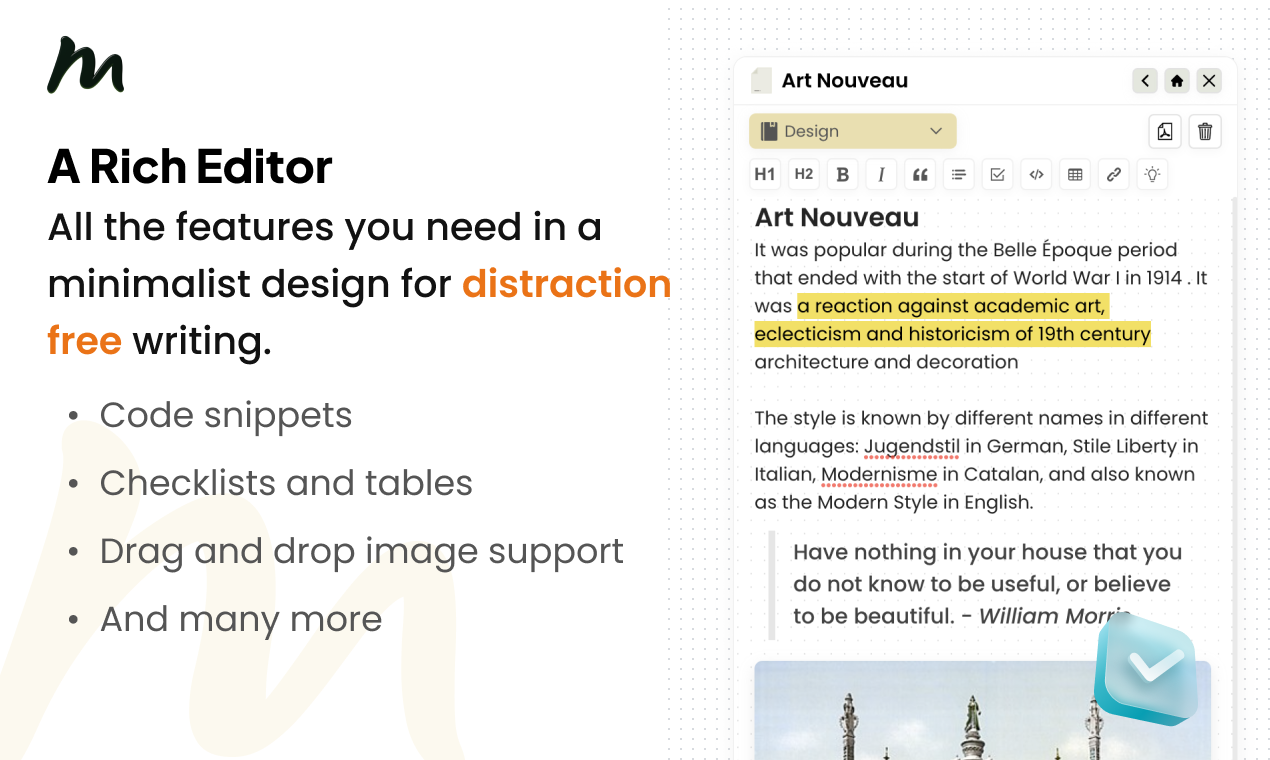 Notas Membr para Chrome - Take de notas de sobrealimentación en el navegador. media 3