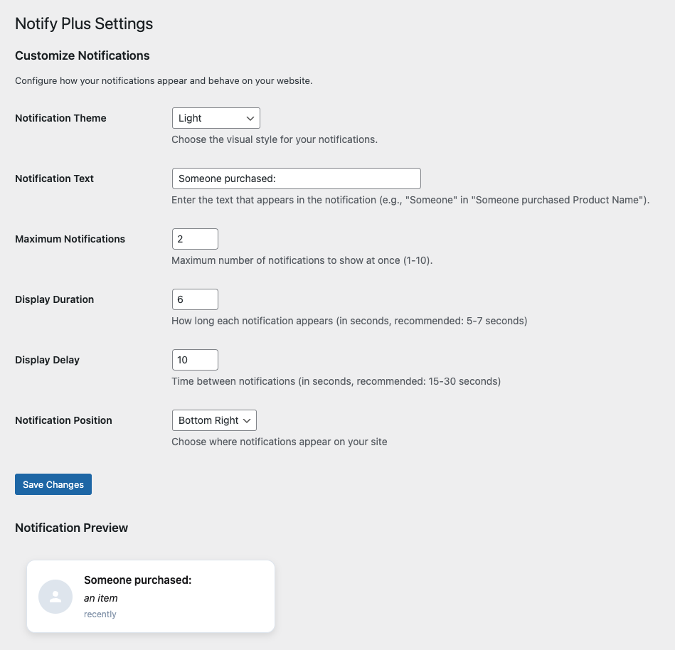 Media Notifyplus - Bukti Sosial untuk WooCommerce 3