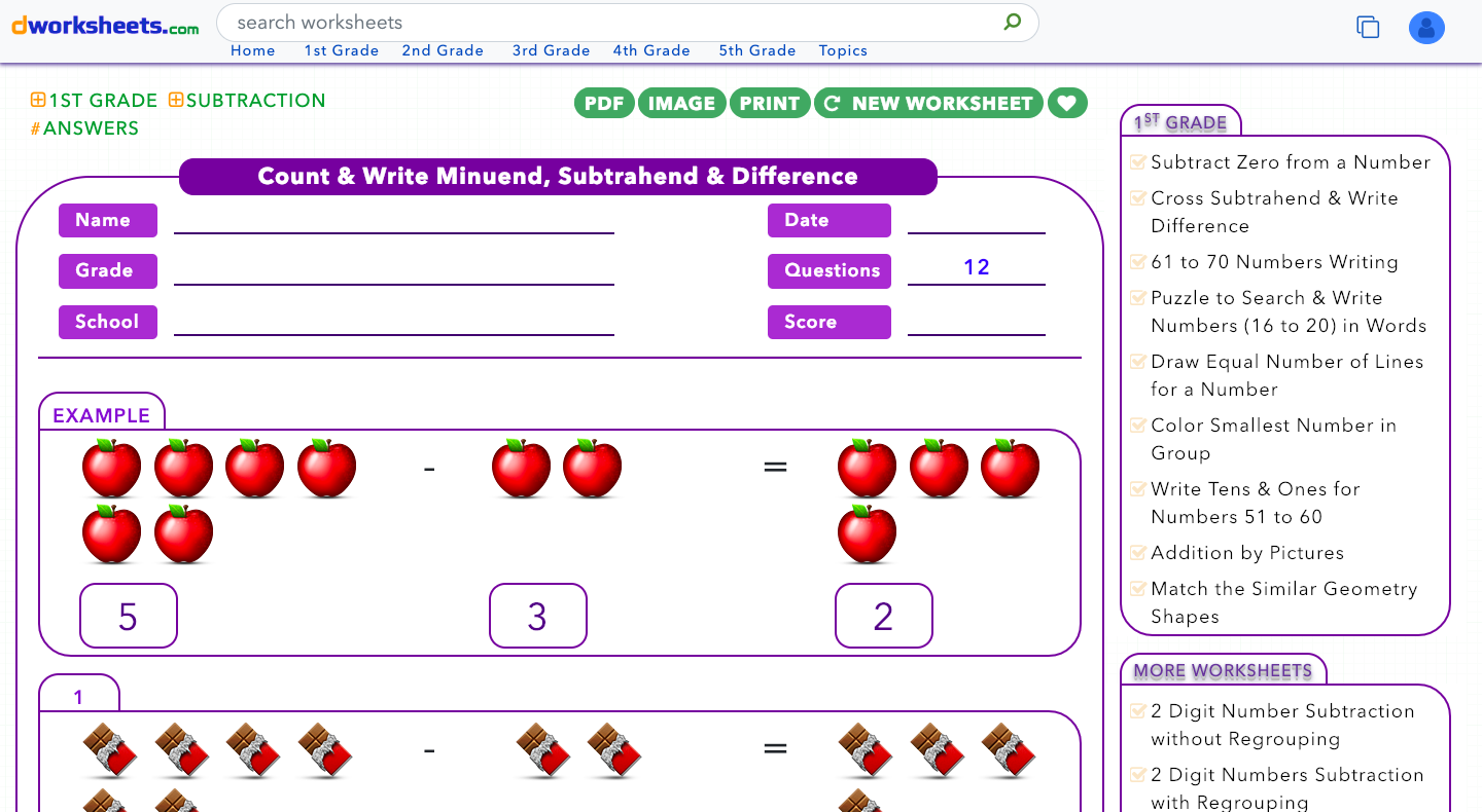 Dworksheets gallery image