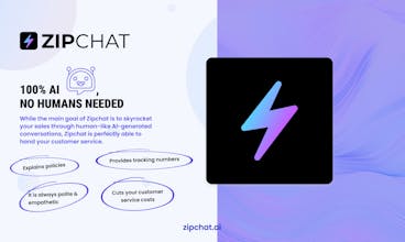 Zipchat - Recurso de chat alimentado por IA para experiências de comércio eletrônico sem complicações.