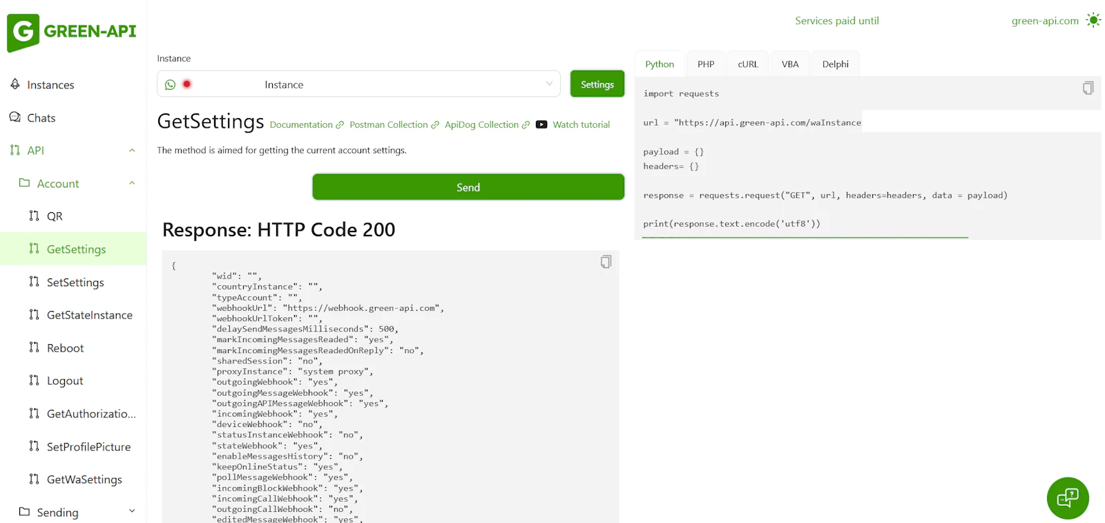 GREEN-API Service screenshot 4
