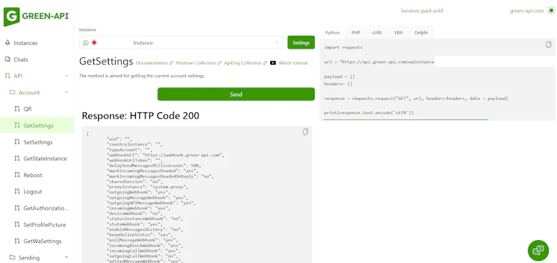 GREEN-API Service screenshot 4