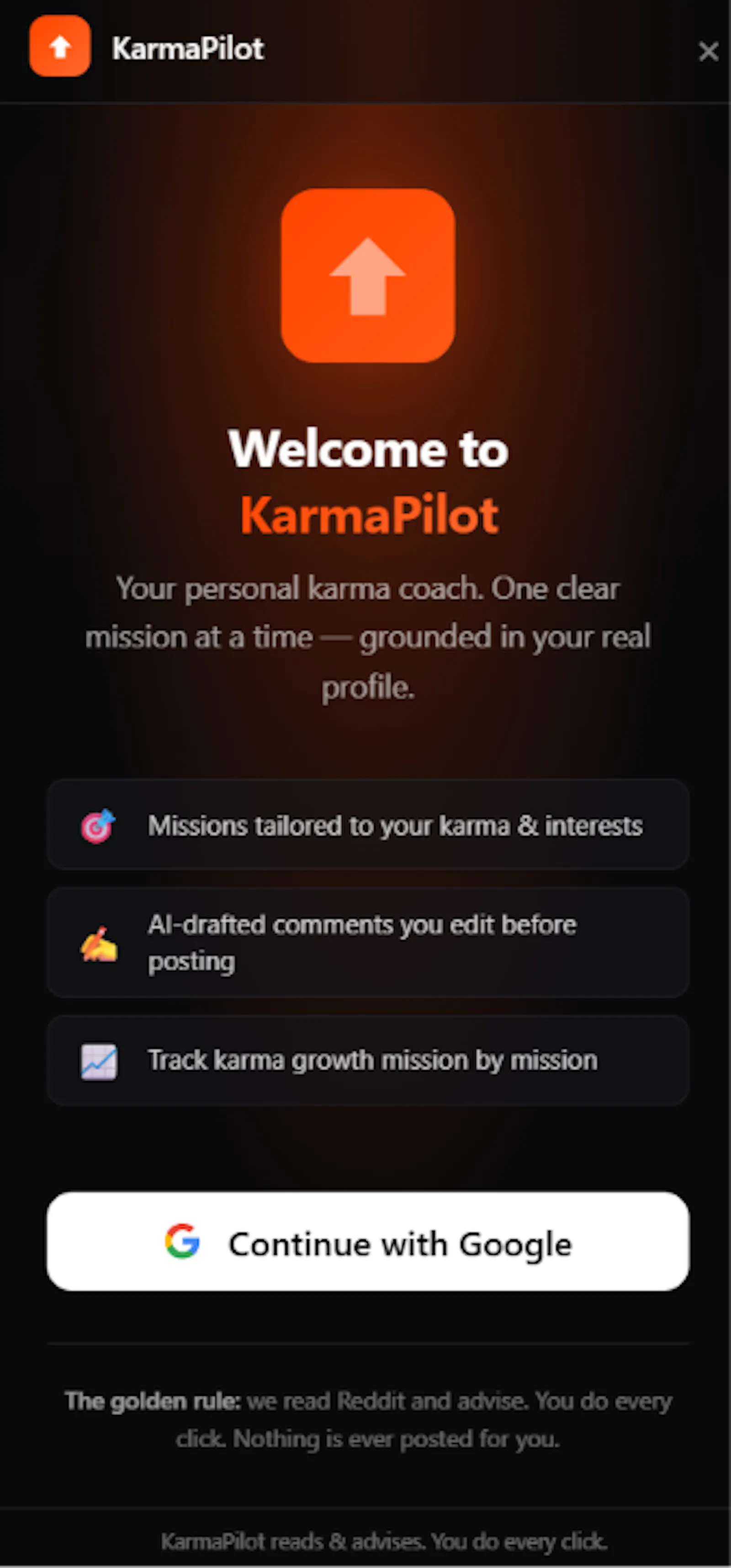 KarmaPilot screenshot 2