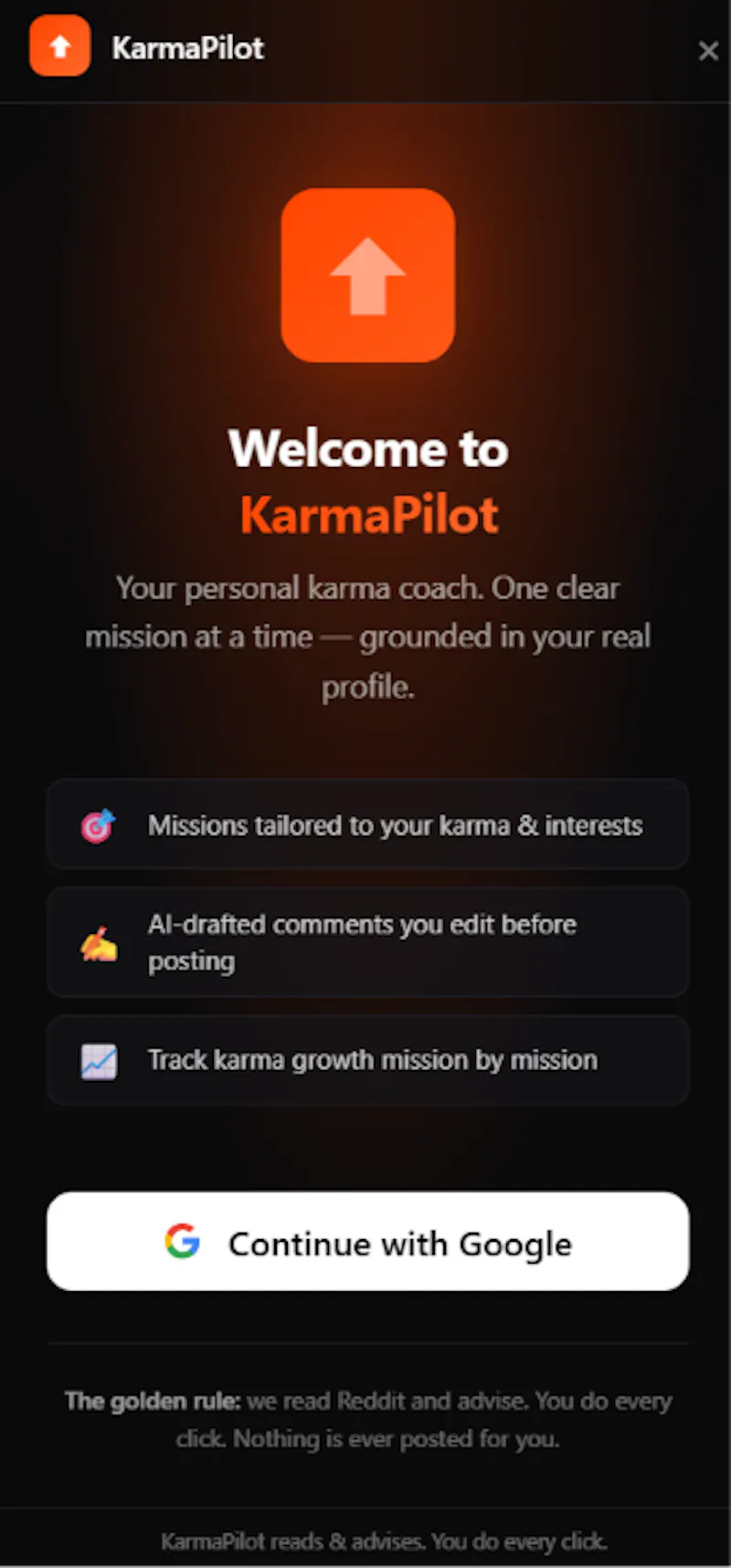 KarmaPilot screenshot 2