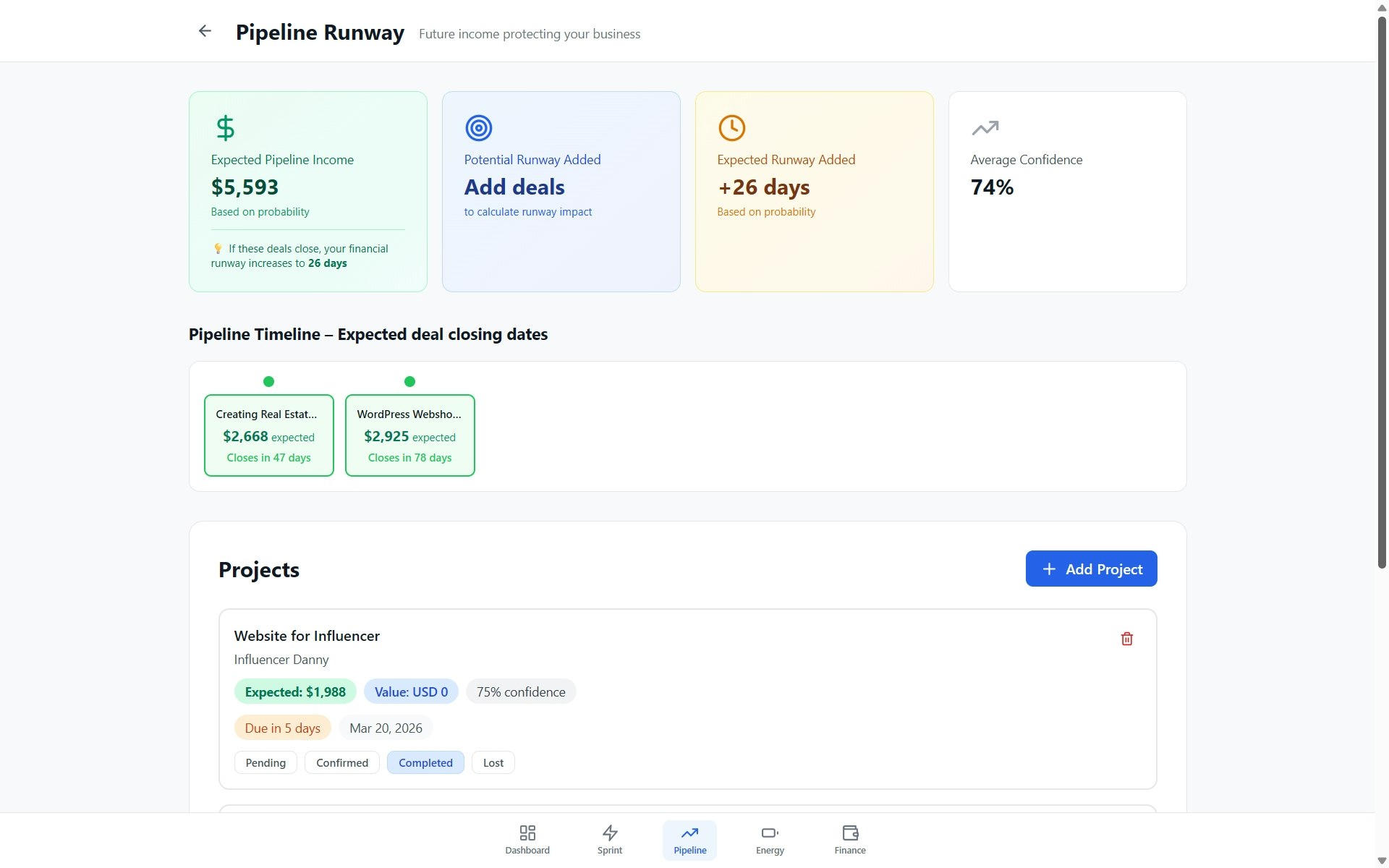 Freelancer Income Stability - Product Hunt launch logo and brand identity