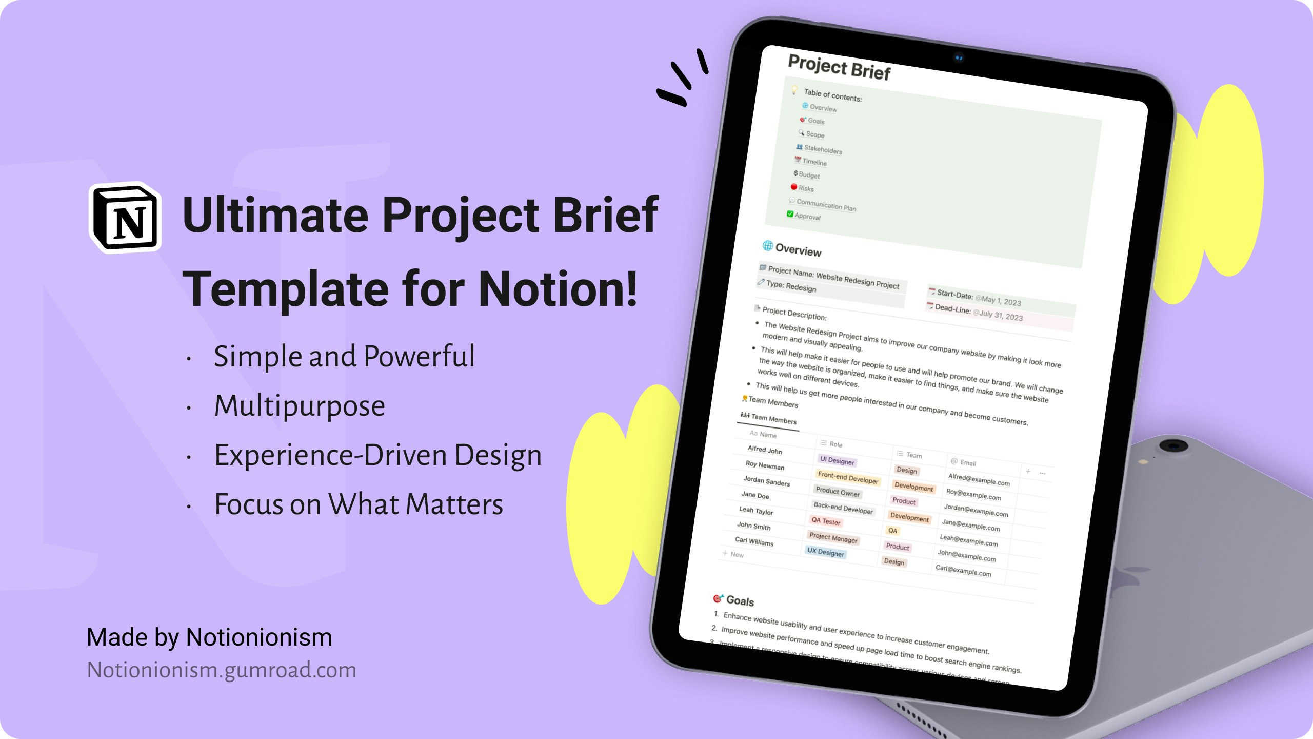 Project Brief Template for Notion! gallery image