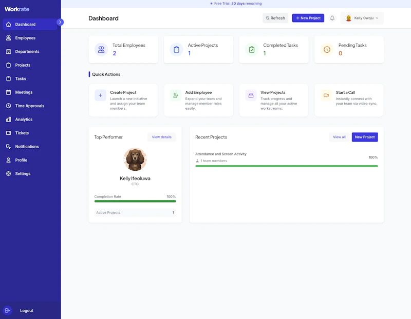 Workrate screenshot 2